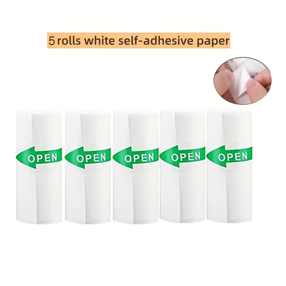 Mini Printer Thermal Adhesive Labels Printer Sticker Bluetooth Mini Pocket Label Notes Printer for Home and Office Android IOS