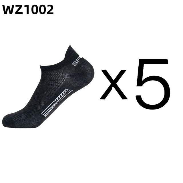 5Pairs High Quality Men Ankle Socks Breathable Cotton Sports Socks Mesh Casual Athletic Summer Thin Cut Short Sokken Size 38-45