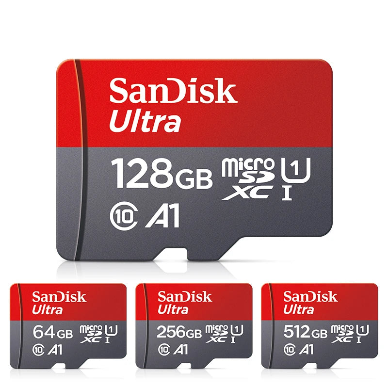 Sandisk A1 Memory Card 32gb 64GB 128GB 256GB 512GB Micro sd card Class10 UHS-1 flash card Memory Microsd TF Card for smartphone
