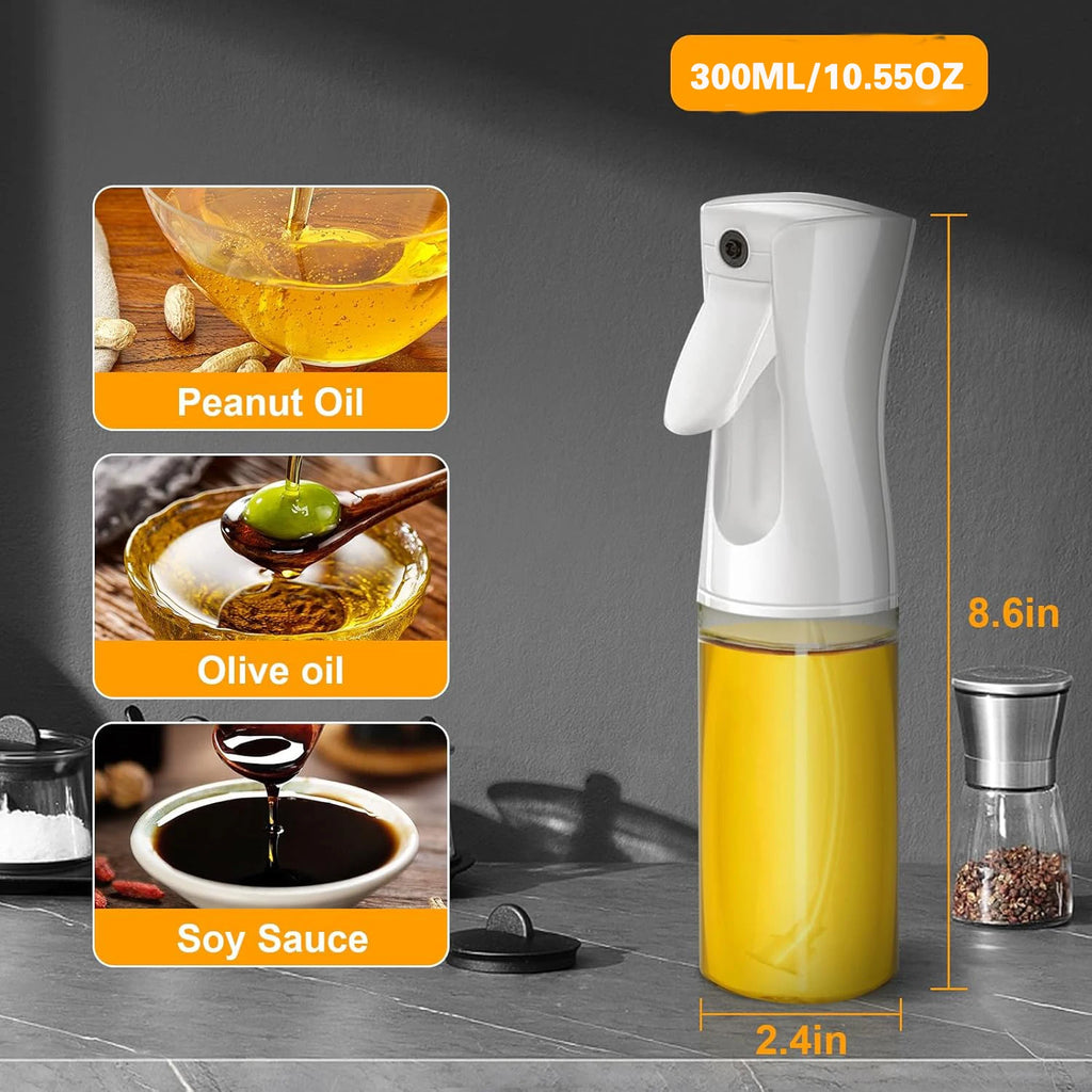 Olive Oil Mister Spray Bottle for Cooking - Cooking Oil Spray Bottle  Air Fryer Accessories - Refillable Glass Dispenser