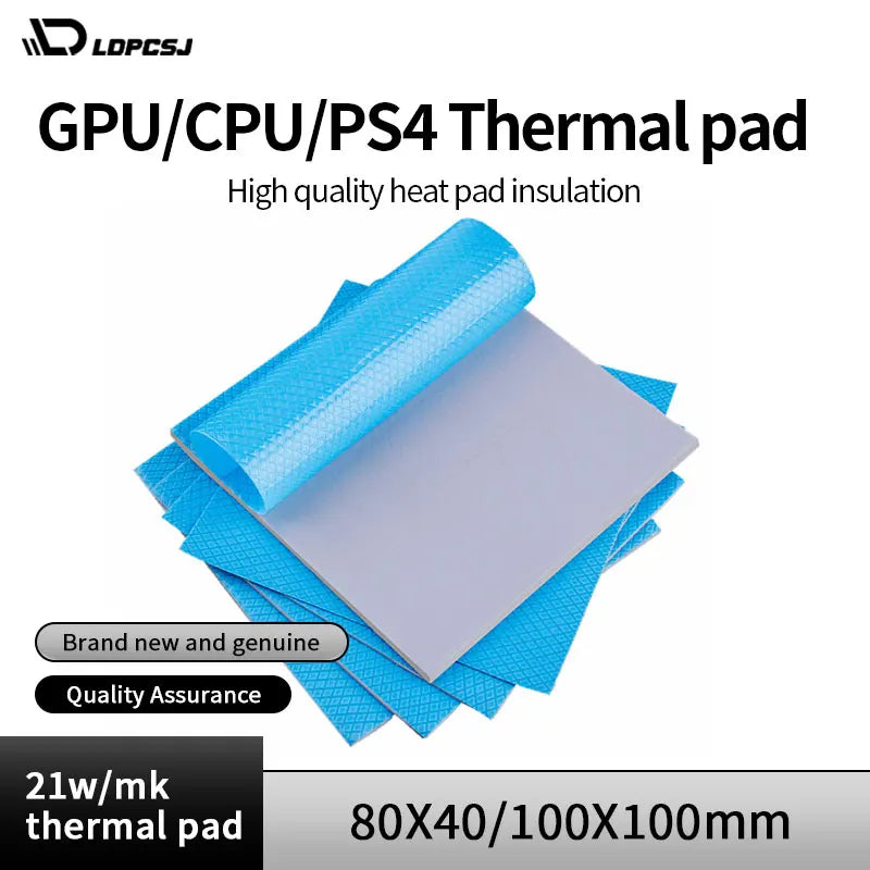 Ldpcsj 24W/Mk Gpu Cpu Thermal Pad Radiator Cooling Conductive Silicone Pad 80X4 0/100X100Mm High Quality Thermal Pad Heat Insulation