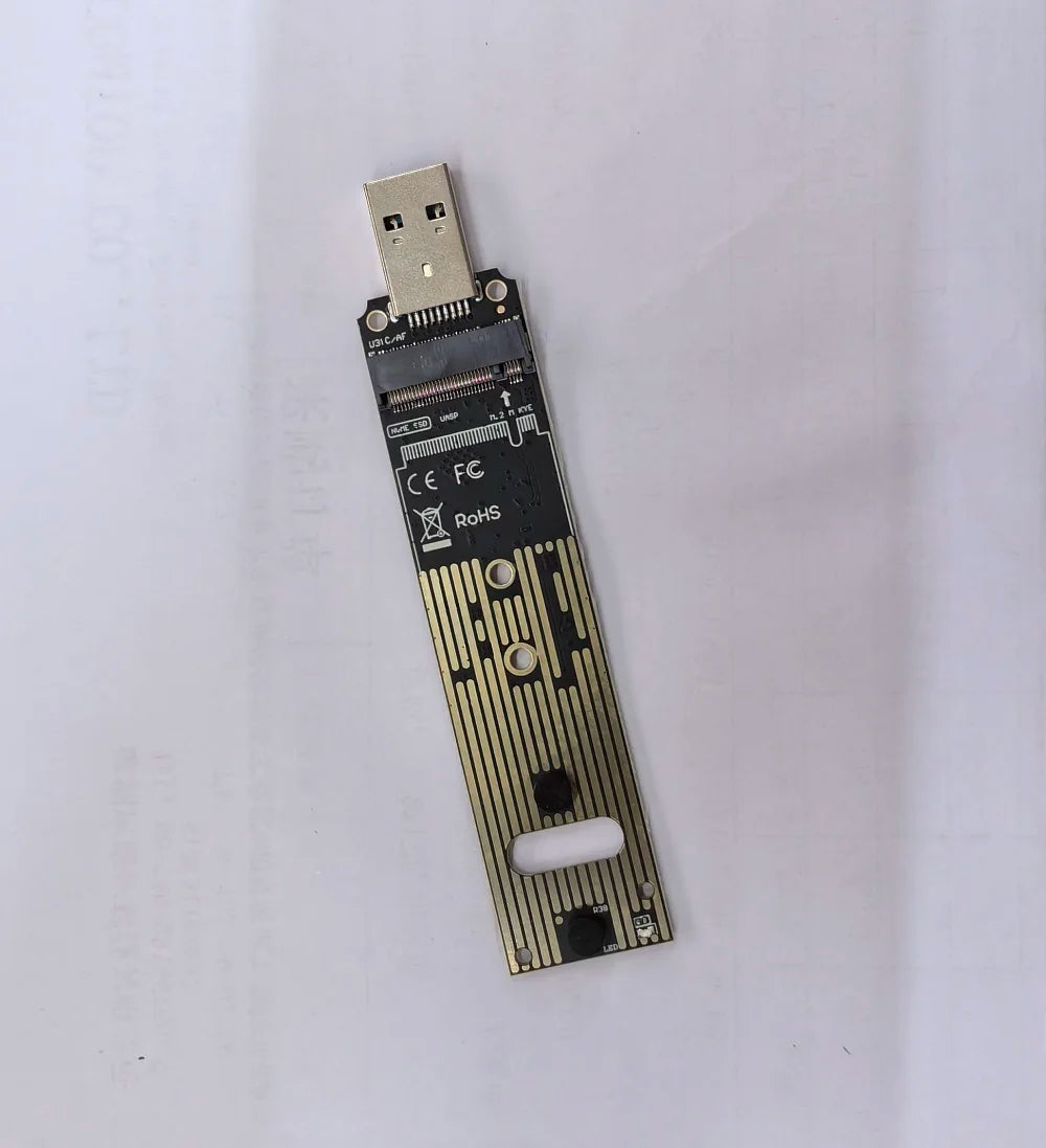 M.2 NVME SSD to USB 3.1 Adapter PCI-E to USB-A 3.0 Internal Converter Card JMS583 Chip 10Gbps USB3.1 Gen 2 for PCI-E/M.2 SSD