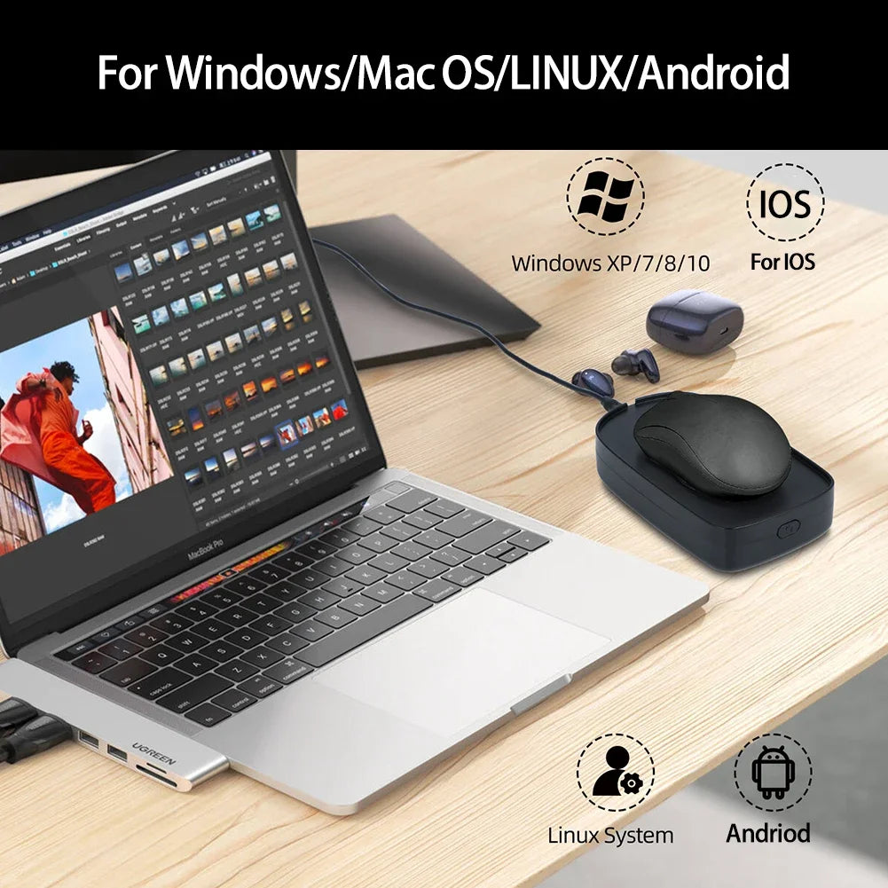 Jiggler USB Mouse Mover Anti-sleep Automatic Mouse Movement Simulator With ON/OFF Switch For Computer Awakening Keeps PC Active