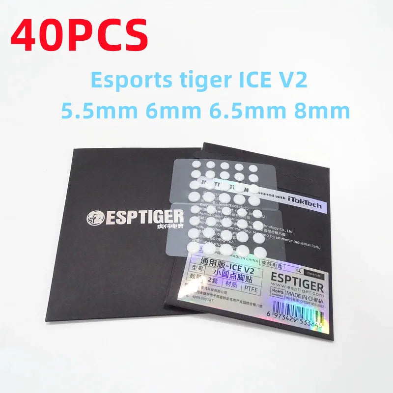 New 40PCS Esptiger Tiger ICE V2 Foot Sticker Pink DIY Small Dots Foot  Pad Arc Edge Esptiger 5.5MM 6MM 6.5MM 7MM 8MM