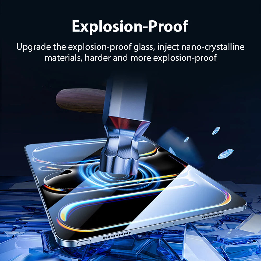 Screen Protector Tempered Glass For Ipad Pro 13 11 M4 12.9 A16 10 9 10th 9th Generation Air 5 4 3 M3 M2 Mini A17 7 6 Accessories