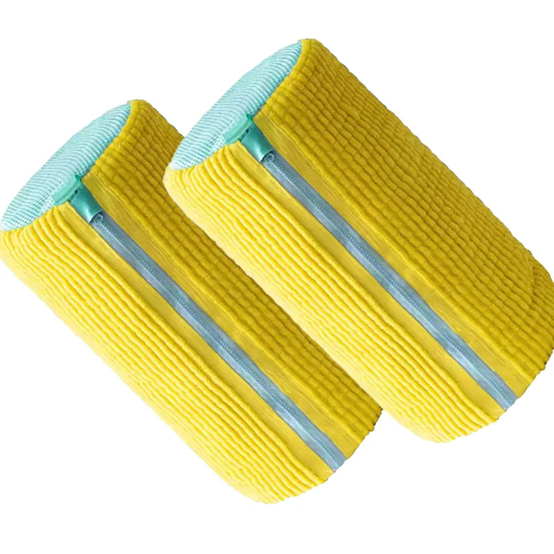 Durable Shoe Washing Machine Bag for All Shoe Types-Yellow with Blue Zipper,Ideal for Sneakers and Casual Shoes,Laundry Wash Bag