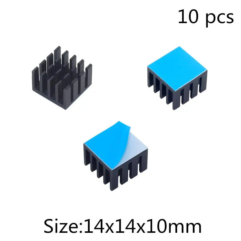 Aluminum Heatsink Radiator Heat sink for Electronic IC Chip RAM MOS Dynatron Raspberry Pi Cooling With Thermal Conductive Tape