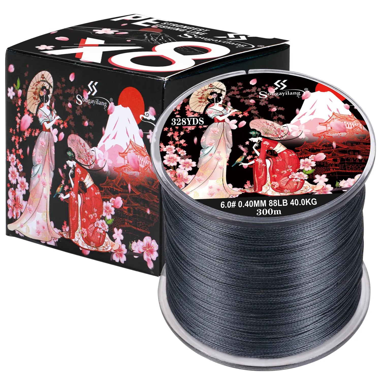 Sougayilang 8 Strands Braided Fishing Line 100M 300M Multifilament Carp Fishing Japanese Braided Wire Fishing Accessorie PE Line