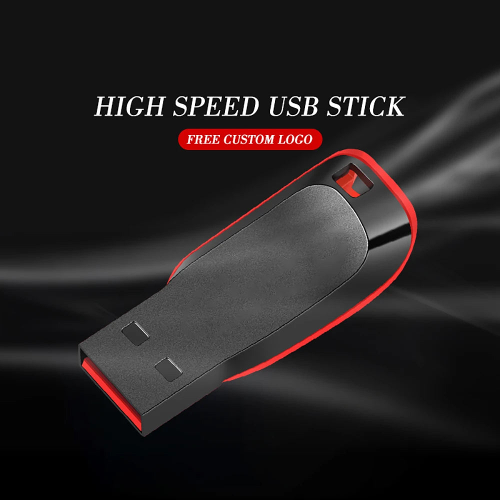 High -capacity speed USB Flash Drives 2.0 128GB 64GB Black Free Keychain Pen Drive 32GB Storage Memory Stick Mini Business Gift