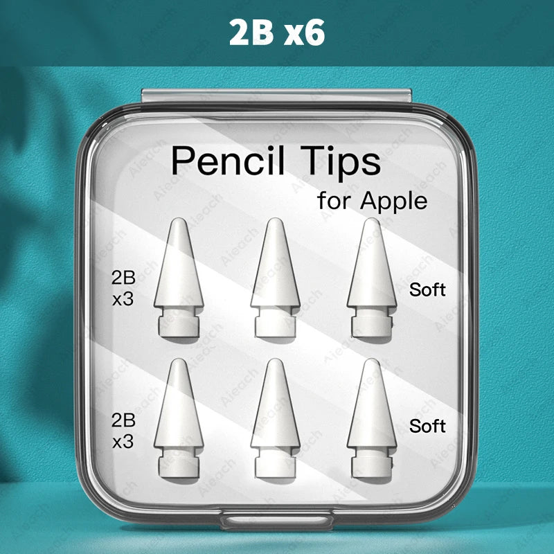 Double Layer Tip For Apple Pencil Pen Nib For Apple Pencil 1st 2nd Generation 2B HB 2.0 3.0 Soft Hard iPad Pencil Accessories