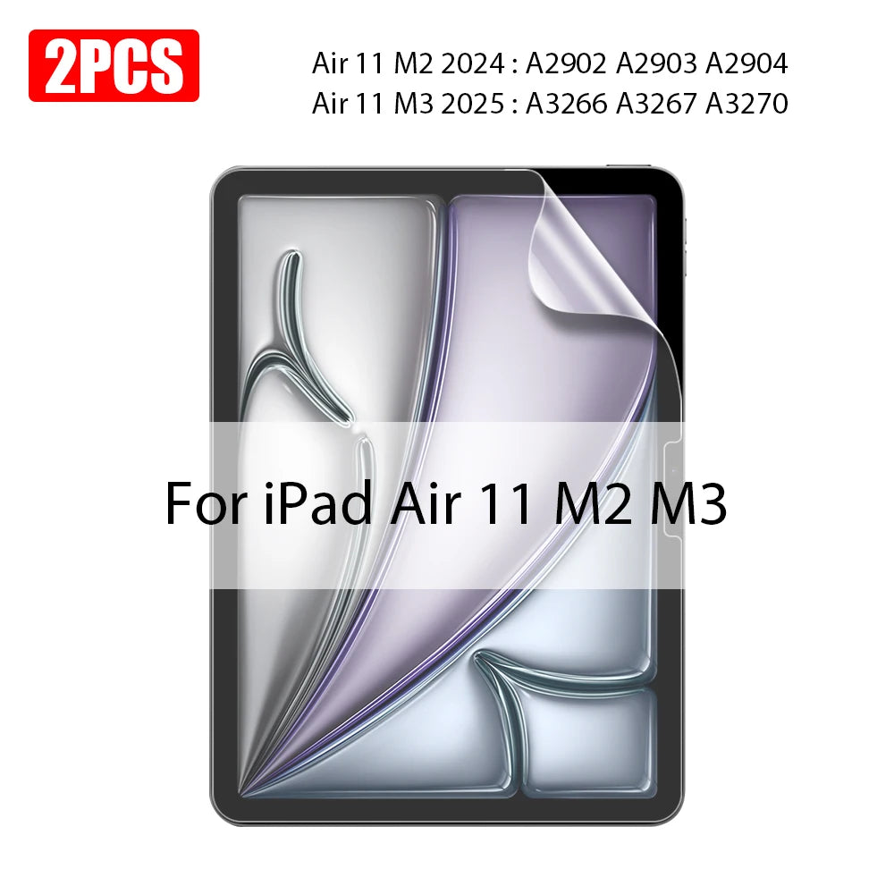 2PCS Paper Film Like For Ipad 10 10th Pro 13 M4 12.9 2025 Screen Protector For Ipad Air 11 5 4 M3 M2 A16 9th Generation Mini 6 7