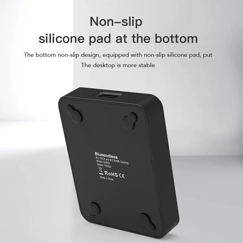 Blueendless External SSD Hard Disk M.2 SSD Enclosure 10G Online Reading Writing Speed SSD Case For M.2 SSD Docking Station