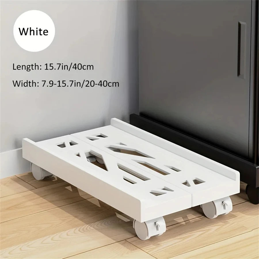 Adjustable Mobile PC Tower Stand with Wheels under Desk CPU Holder Adjustable Stable Mobile Computer Host Stand for Home Office