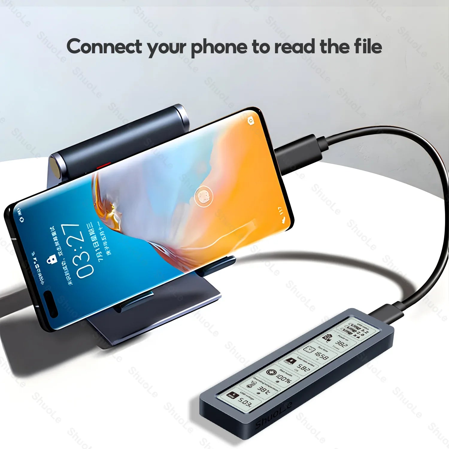 M.2 NVMe SATA SSD Enclosure Visual Smart SSD Case USB 3.2 Gen 2 10Gbps NVMe PCI-E 20Gpbs