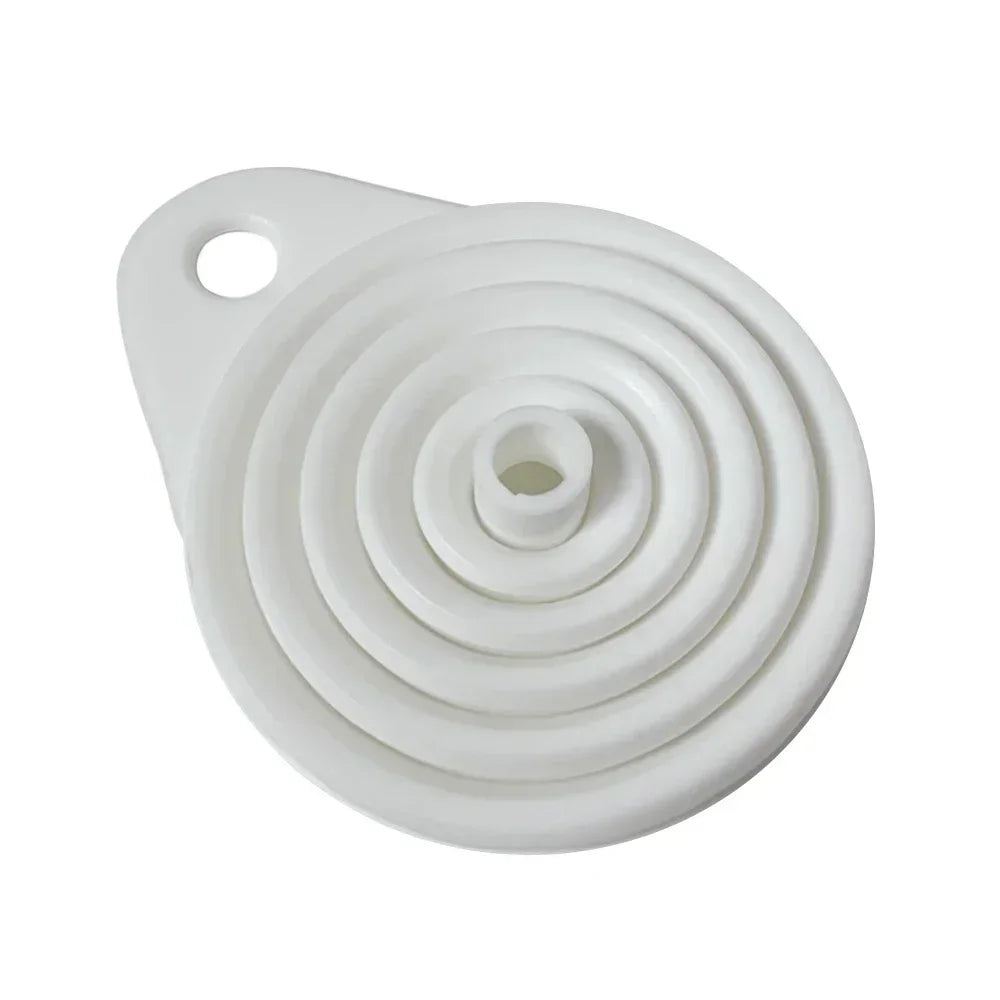 Car Engine Funnel Foldable Portable Auto Engine Oil Petrol Change Funnel Universal Silicone Liquid Funnel Washer Fluid Change