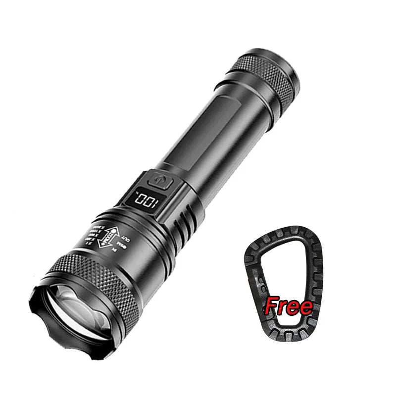 1600000 LM Super Bright Flashlight USB Rechargeable LED Long Range Tactical Torch Outdoor Waterproof Camping Fishing Lantern