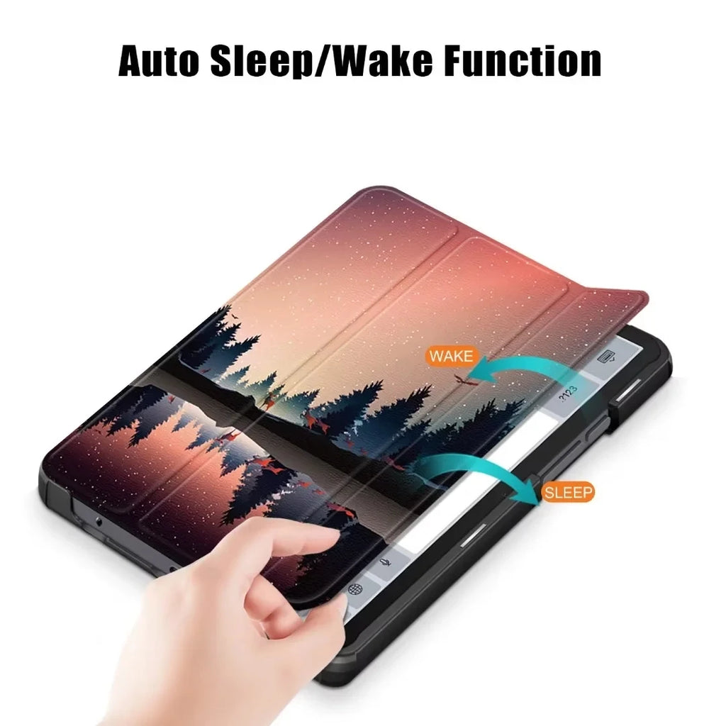 For Samsung Galaxy Tab A9 2023 Case 8.7 inch Magnetic Tri-Folding PU Leather Stand Cover for Galaxy Tab A9 SM-X110 X115 Tablet