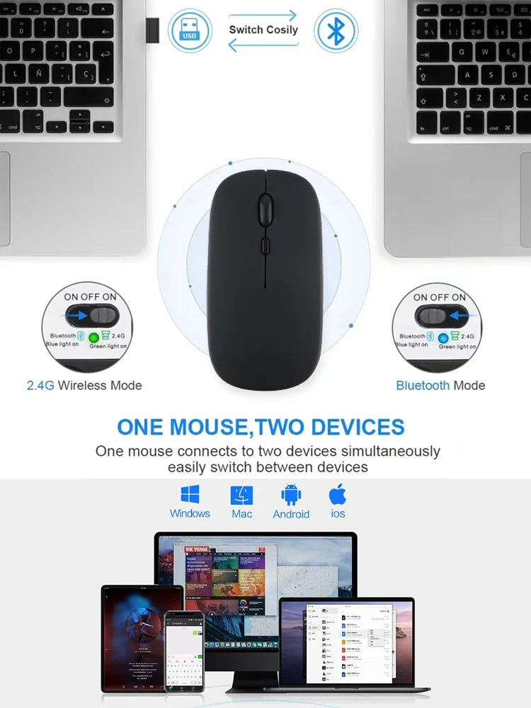 Silent Bluetooth Mouse Marcaron Computer Laptop Optical Mouse Wireless for iPad Samsung Xiaomi Lenovo Tablet Universal Mice