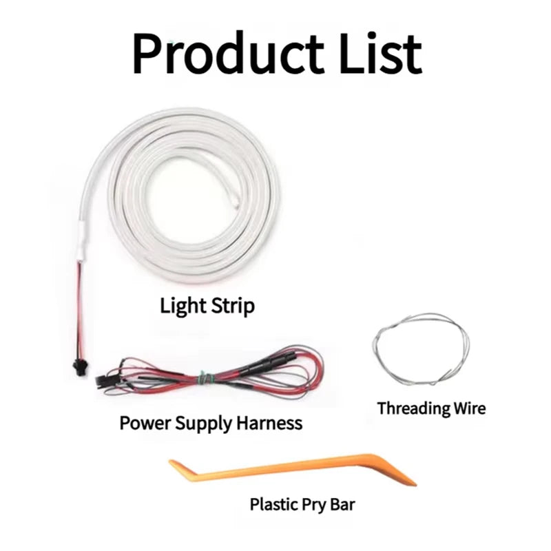 Car Trunk Ambient Light Strip for Suv Flexible PVC Automatic Led Light Strip Non-Destructive Installation Universal for 12V/24V