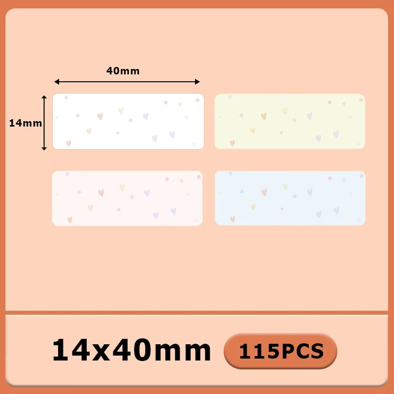 1Roll P12 P15 Thermal Label Sticker 12mm*40mm tape Compatible Phomemo D30 Q30 Marklife P11 P50 L12 DELI Q2 Labeller