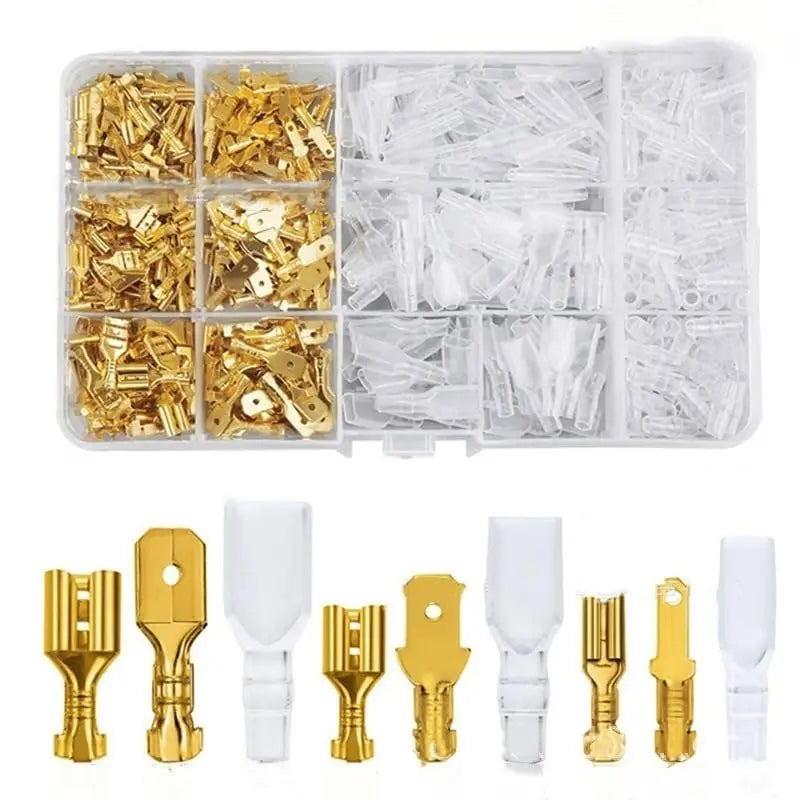 270PCS Box Insulated Male Female Wire Connector 2.8/4.8/6.3mm Electrical Crimp Terminals Termin Spade Connectors Assorted Kit