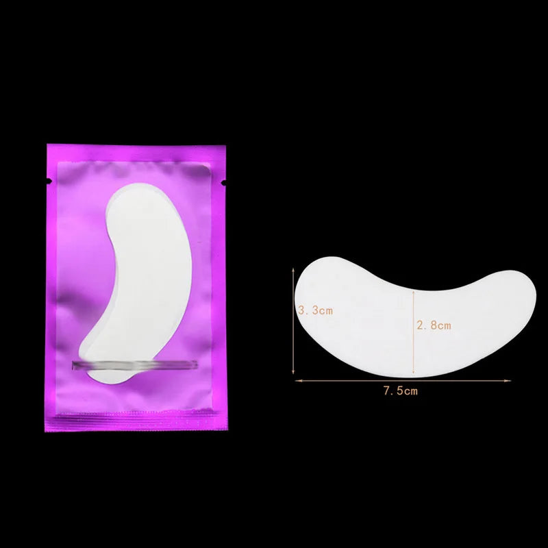 50 Pairs Eyelash Pad Gel Patch Grafting Lashes Under Eye Patches Eyelash Extension Paper Sticker Application Women Makeup Tools