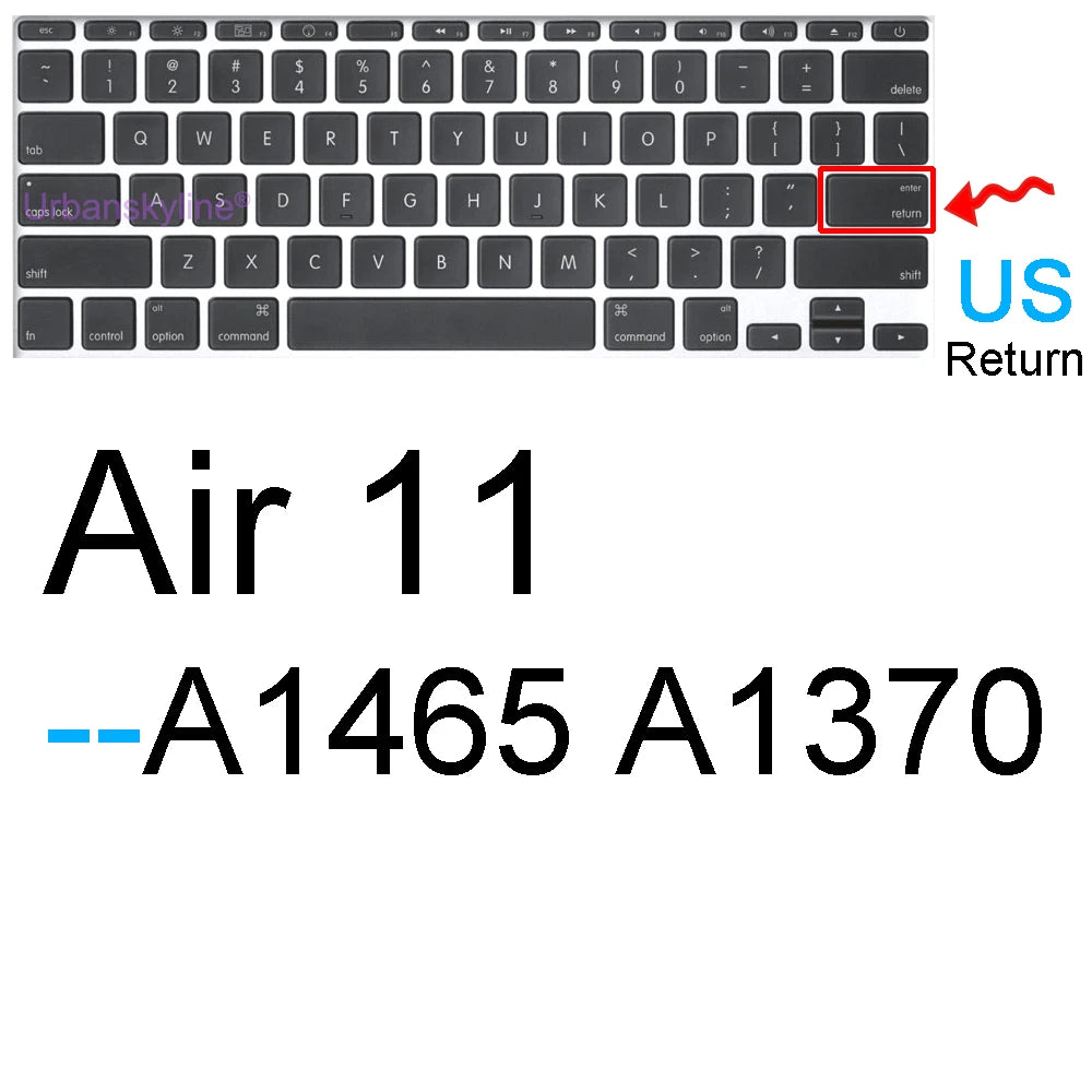 Keyboard Cover for Macbook Air 13 M3 15 Pro 14 M4 13 M2 16 Retina 11 Silicone Protector Skin Case A3113 A3114 A2681 A3240 A3241
