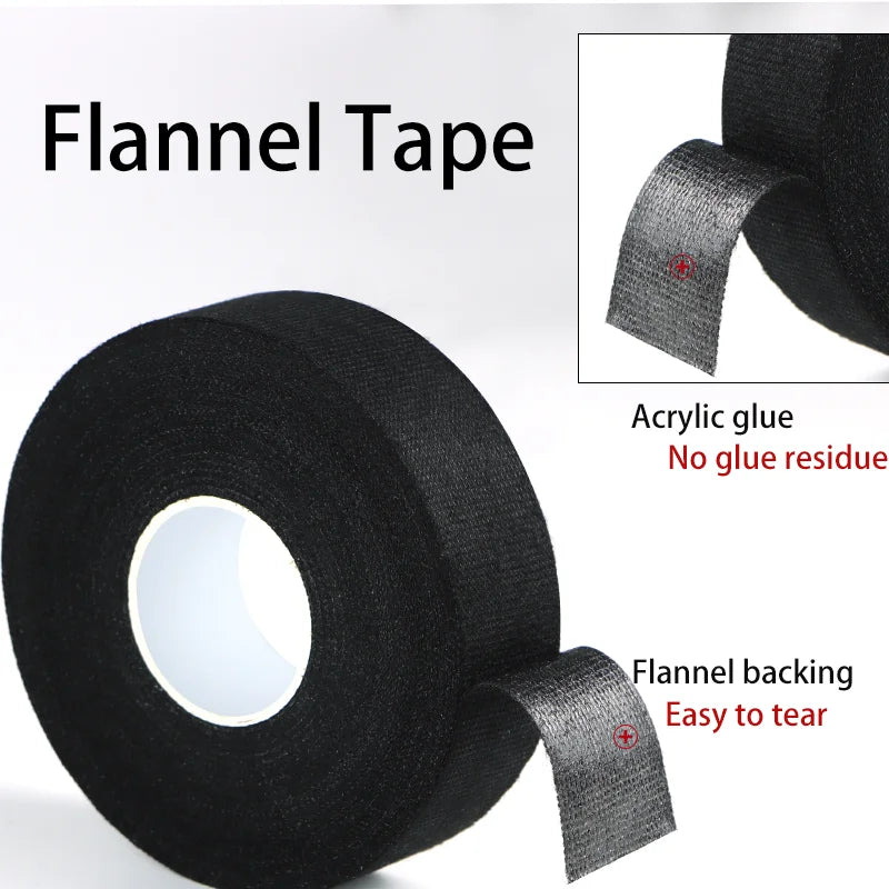 15 Meter Heat-resistant Flame Retardant Tape Coroplast Adhesive Cloth Tape For Car Cable Harness Wiring Loom Protection