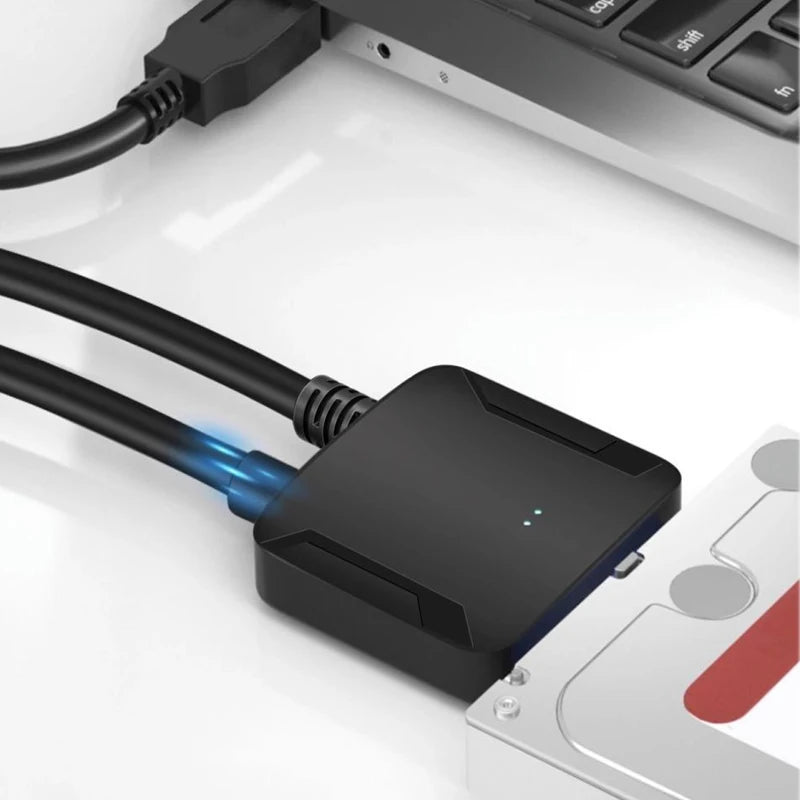 Sata To USB 3.0 Adapter Cable USB 3.0 Hard Drive Converter Cable Support 2.5/3.5 Inch External SSD HDD Adapter Hard Drive Laptop