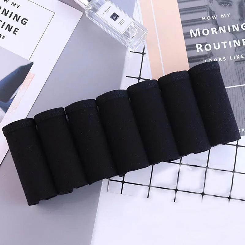 7Pcs/Lot Underwear Women Panties Cotton Plus Size Brief Girls Solid Color Panty Seamless Breath Underpant Ladies Sexy Lingerie