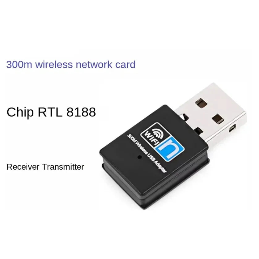 300Mbps Mini USB Wireless Wifi Adapter WiFi Network LAN Card 802.11b/g/n RTL8188 Adaptor Network Card for PC Desktop Computer
