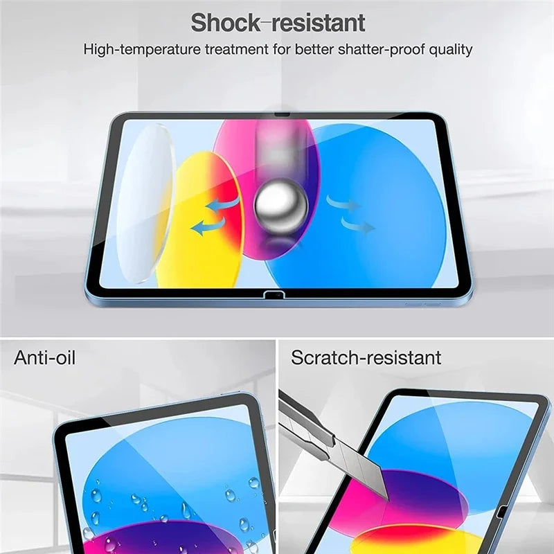 2PCS Glass Screen Protector Tablet Case  IPad 10th Generation 11th 10.9 Inch 2025 iPad A16 A3354 A3355 A2696 A2757  Gen Cover