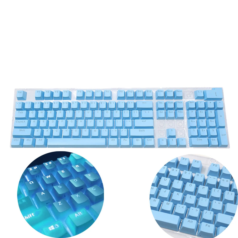 104pcs Universal Mechanical Keyboard Keycaps Ergonomic Blank Keycaps For Cherry MX Mechanical Keyboard Replacement Backlit Key