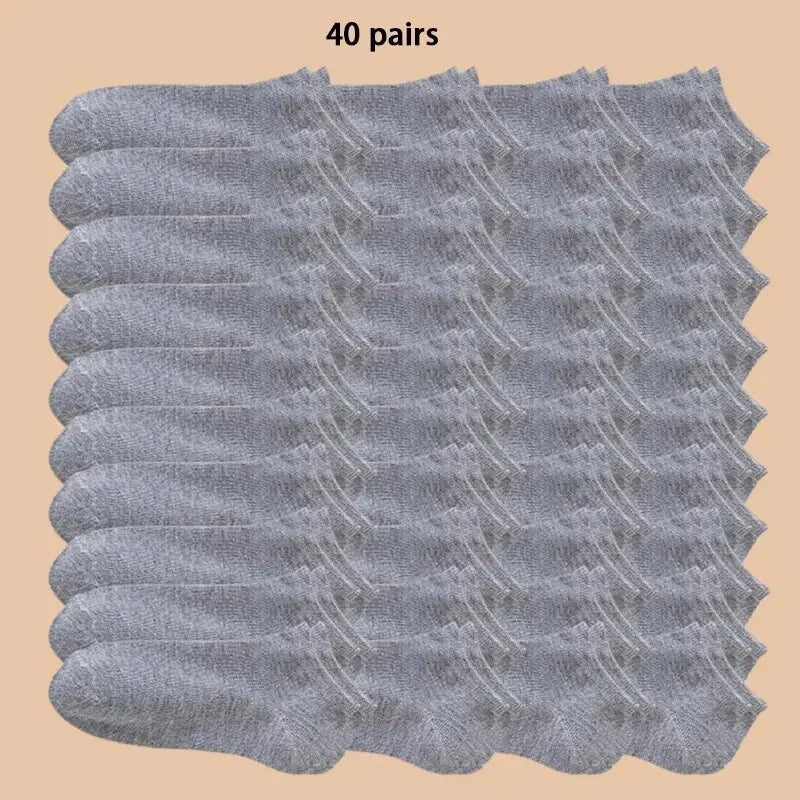 1/5/10 Pairs Comfortable Men's Women's Socks Casual Short Solid Color Spring Summer Boat Sock Fashionable Round Neck Ankle Socks