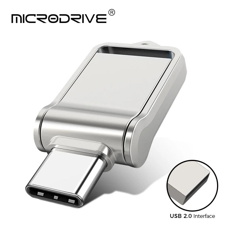 Mini TYPE C USB 2.0 Dual Flash Drive 64GB Tiny Pen Drive 32GB memoria usb Memory Disk 64G 32GB Pendrives cle usb