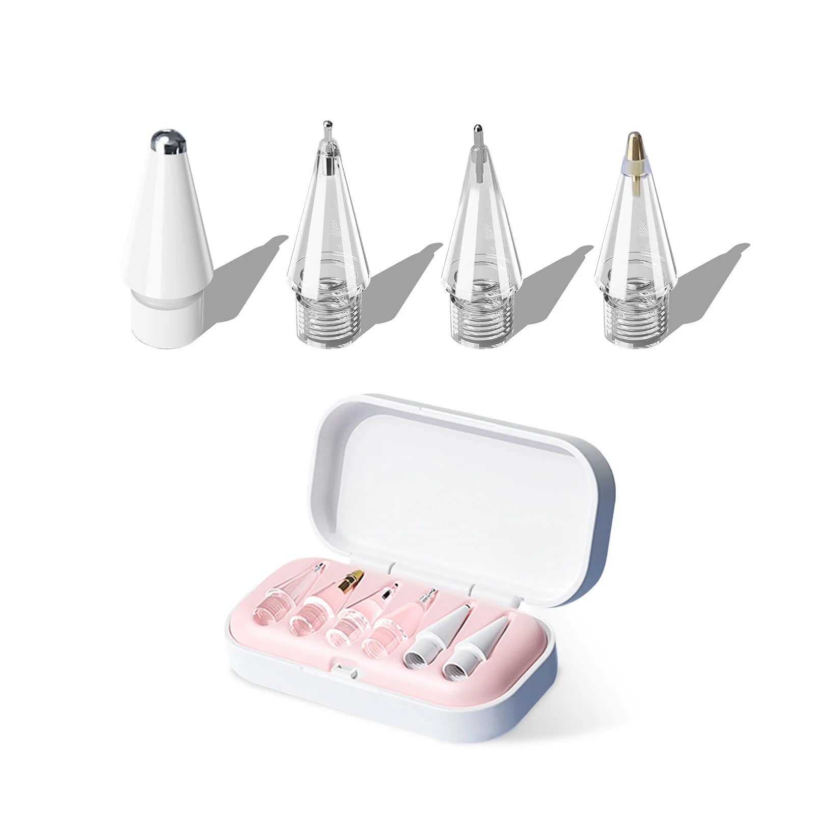 6/4 in 1Replacement Pencil Tips For Apple Pencil Pro/2nd Gen/1st Gen/USB-C, Upgraded iPad Pen Tips With Storage Case