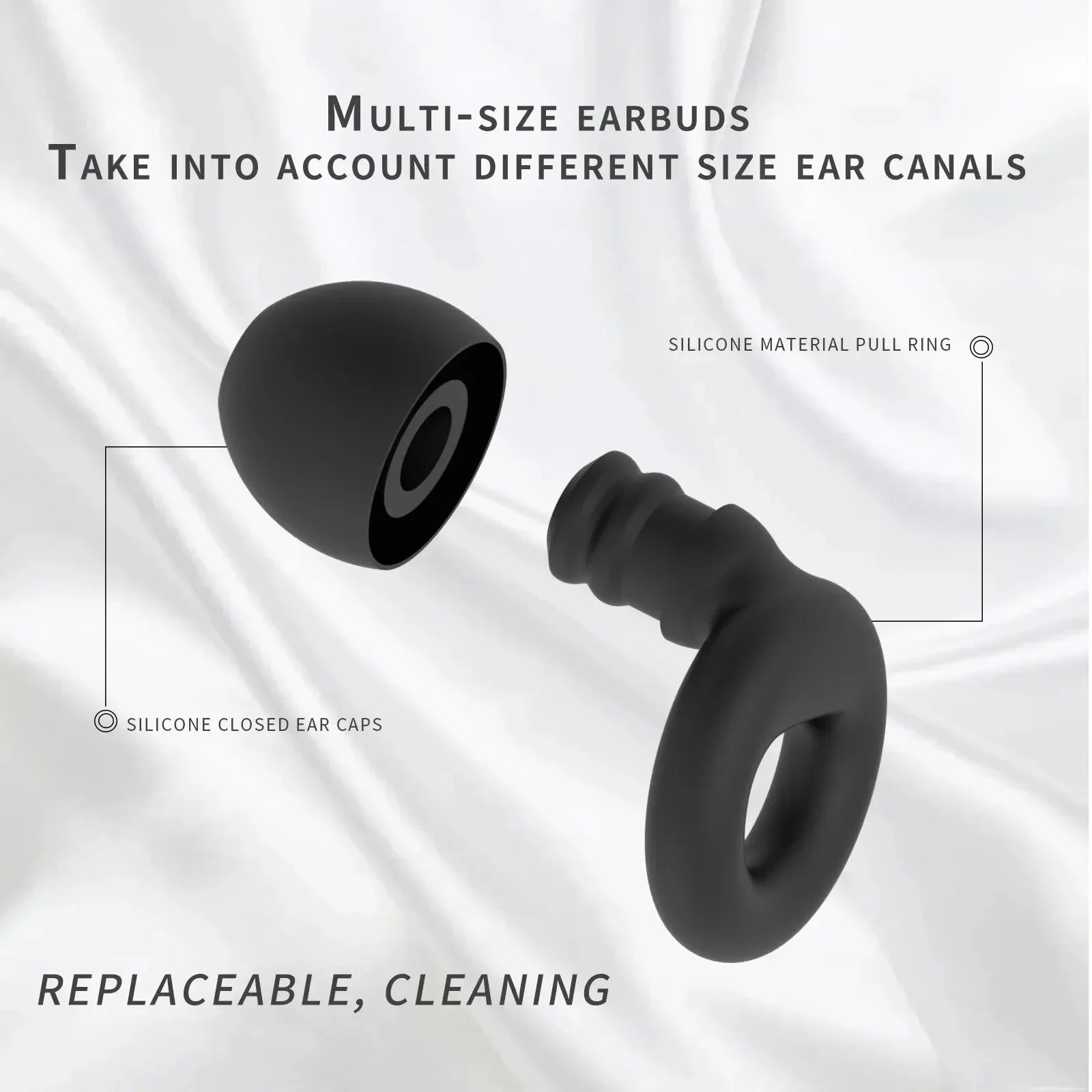 HUAK Concert Ear Plugs, High Fidelity Noise Cancelling Silicone Ear Plugs, Reusable Ear Plugs for Musicians, , Focus and Sleep
