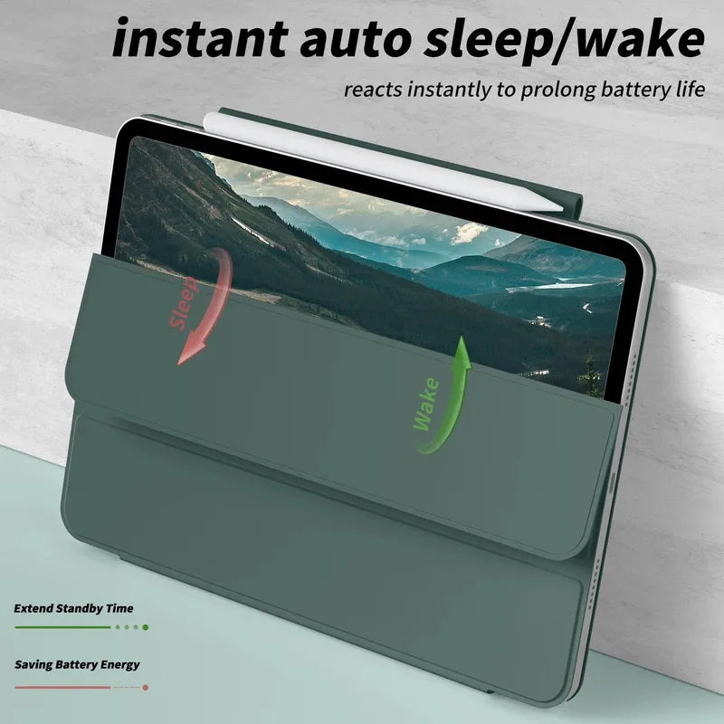 For 2025 iPad11  A16 10 10.9 2022 Pro 11 12.9 Inch Magnetic Case iPad Air4 5 10.9 Mini 6 8.3 Inch With Magnetic Detachable Cover