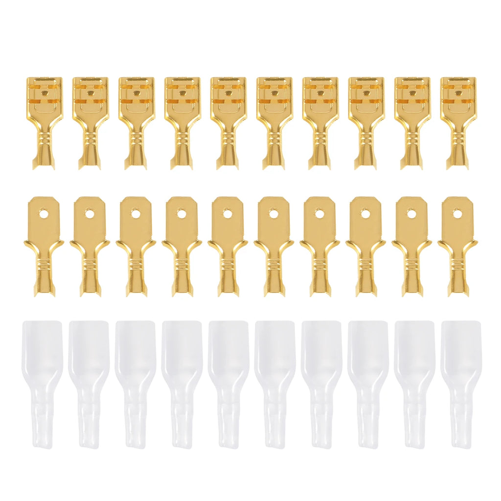 270PCS Box Insulated Male Female Wire Connector 2.8/4.8/6.3mm Electrical Crimp Terminals Termin Spade Connectors Assorted Kit