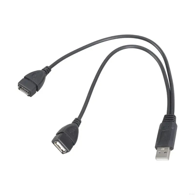 High Quality USB 2.0 Cable USB Double Splitter Adapter Cable One To Two Female To USB 2 Male Power Extension Cable
