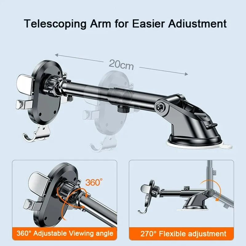 Car Phone Holder Sucker for Dashboard Vent Mobile Car Holder Gravity Clamp For iPhone 15 14 13 Pro Max X Xiaomi Huawei Samsung