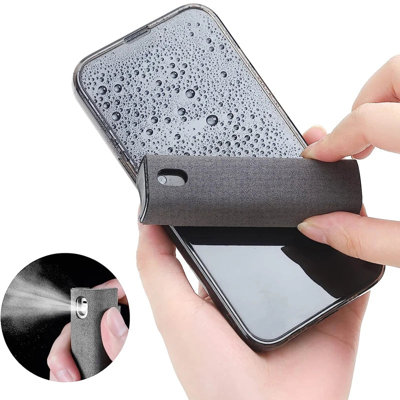 Microfiber Screen Cleaner Spray Bottle Set Mobile Phone Ipad Computer Microfiber Cloth Wipe Iphone Cleaning Glasses Wipes
