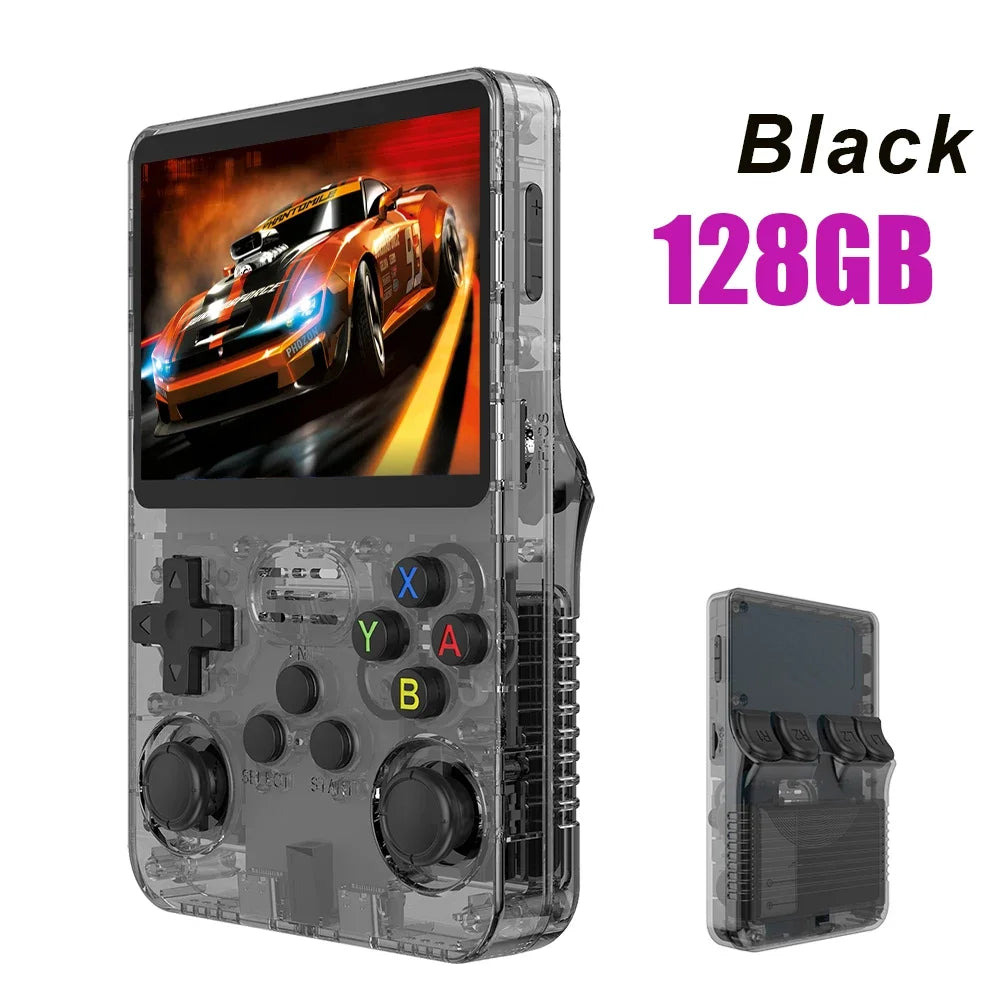 Open Source R36S Retro Handheld Video Game Console Linux System 3.5 Inch IPS Screen Portable Pocket Video Player 64GB Games