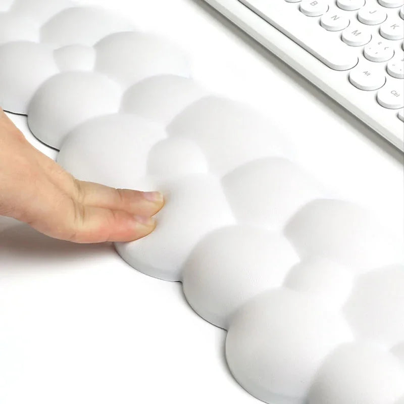 Cloud Shape Wrist Rest Pad Soft Material Memory Foam PU Bottom Anti-Slip Rubber Base Office Keyboard Mouse Support Wrist Pad