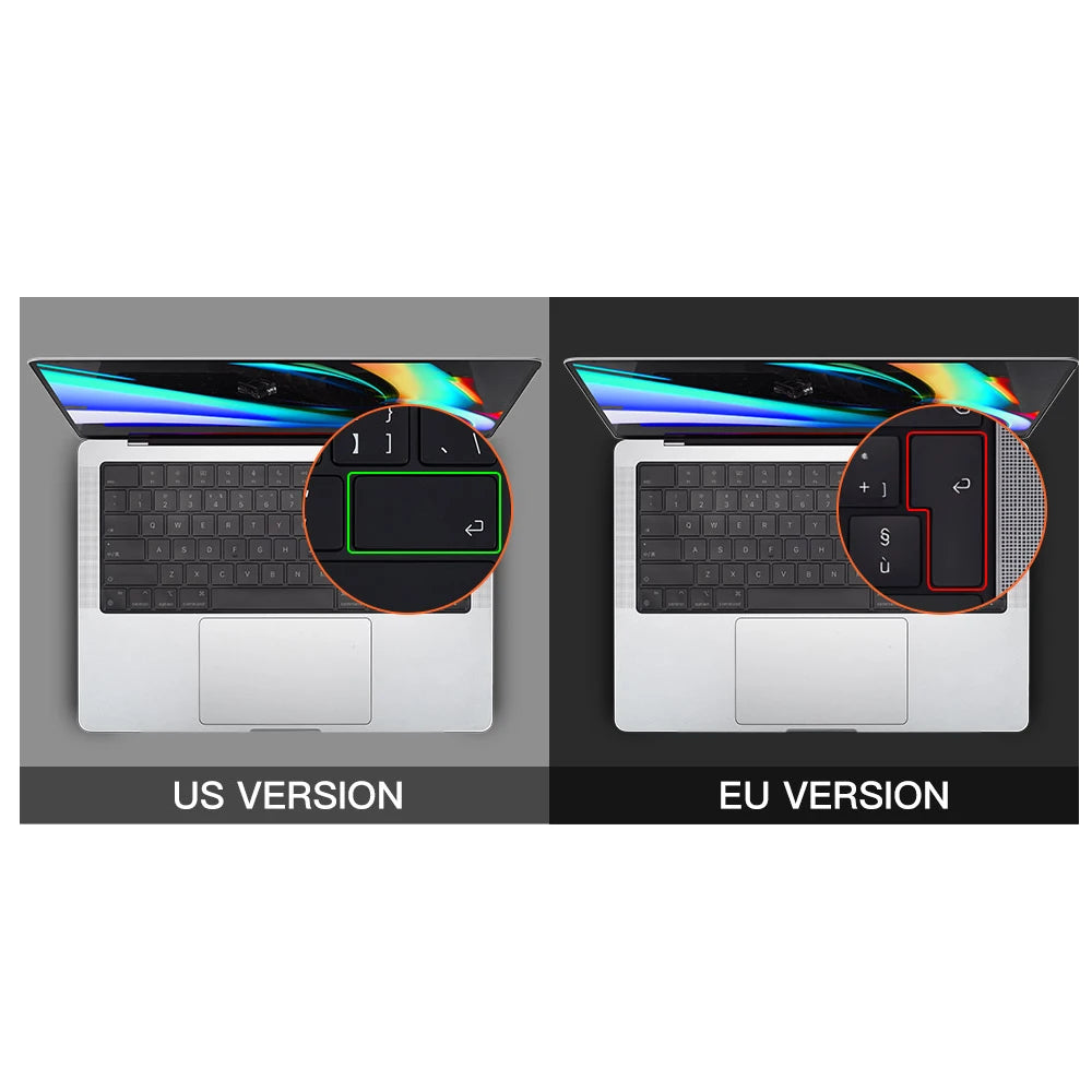 CaseBuy Premium Silicone Keyboard Cover Ultra Thin for MacBook Pro 14 16" M4 M3 M2 M1 Pro/Max, Air 15" 13.6" M3 M2, Cl