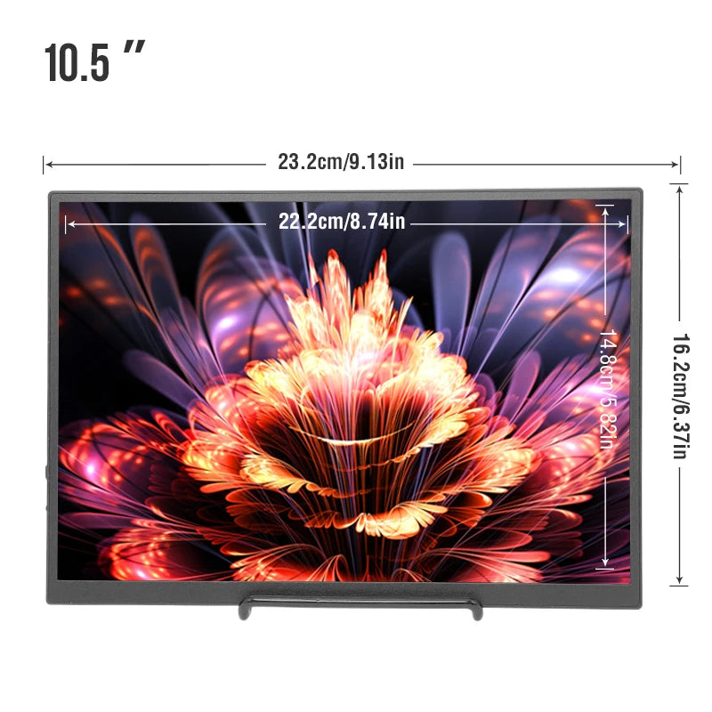 Anmite 10.5-Inch Portable Monitor 1280P HDR 15:10 Low Blue Light For XBox PS4 / 5 Switch Cell Phone PC Loptop Extension