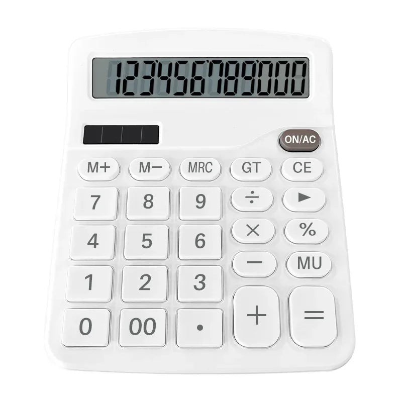 12 Digits Electronic Calculator Solar Calculator Dual Power Supply Calculator for Home Office School Financial Accounting Tools