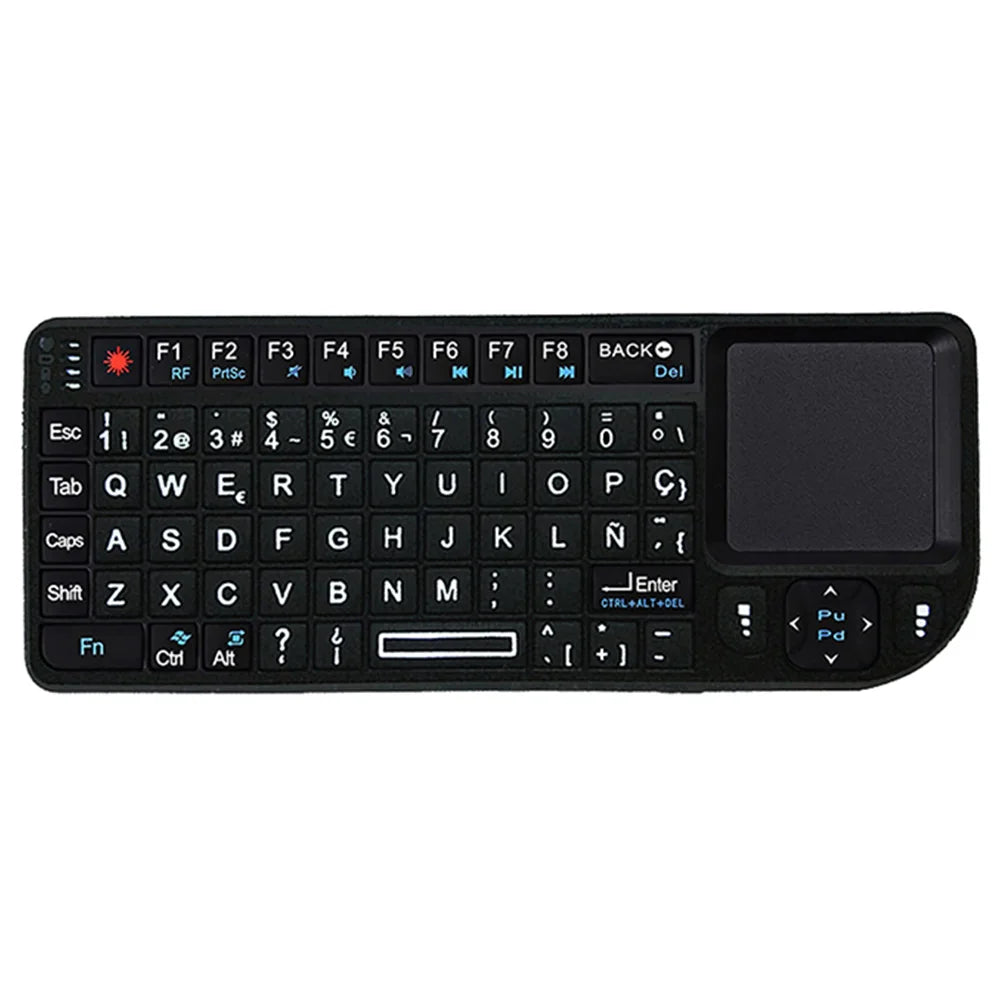 MRSVI A8 Mini Wireless Keyboard 2.4G 7-Color Backlight Touchpad Mouse Flashligt-Portable Applicable- Perfect For PC,Smart TV Box
