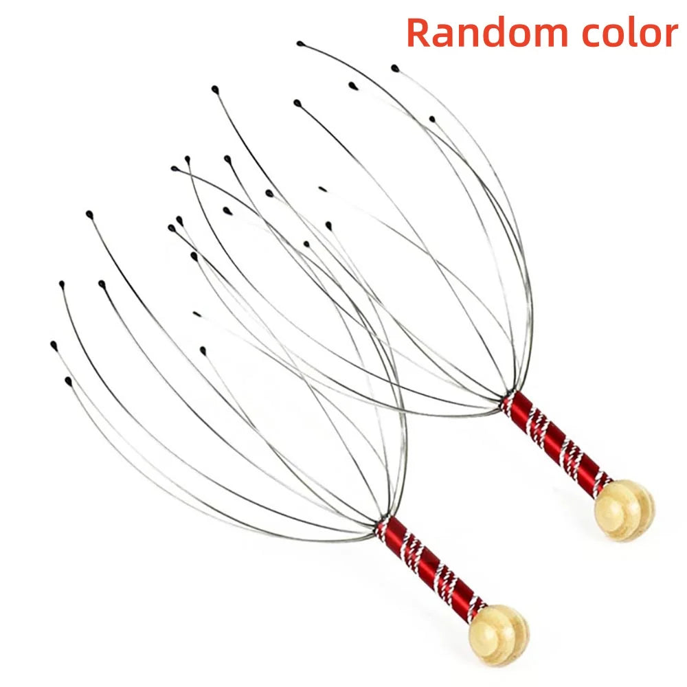 1Pc/2Pcs Handheld Head Massager Stainless Steel Engraved Head Massager Massage Claw Scalp Scratcher Itch Reliever Soul extractor
