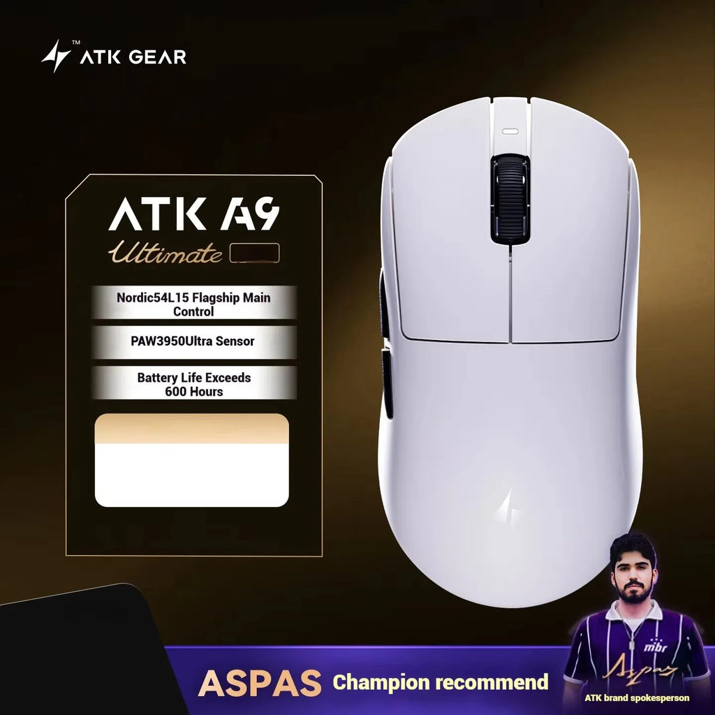 ATK A9 Ultra Wireless Gaming Mouse A9/A9 SE/A9 Plus/A9 Pro Tri-Mode 8K 53g Lightweight E-sports Gaming Mouse PC Custom Accessory